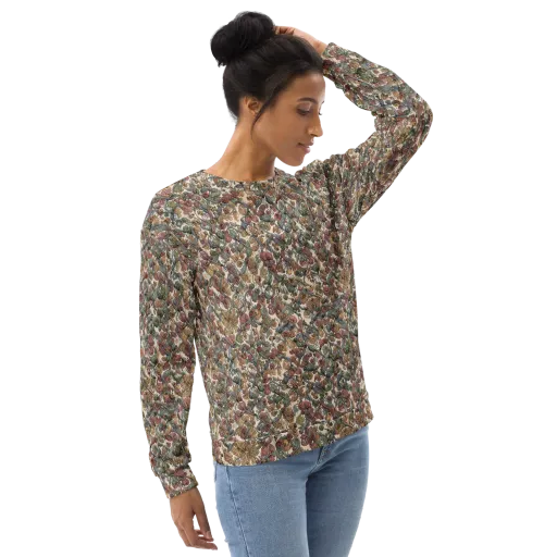 Velvet Herbarium on a Sweatshirt