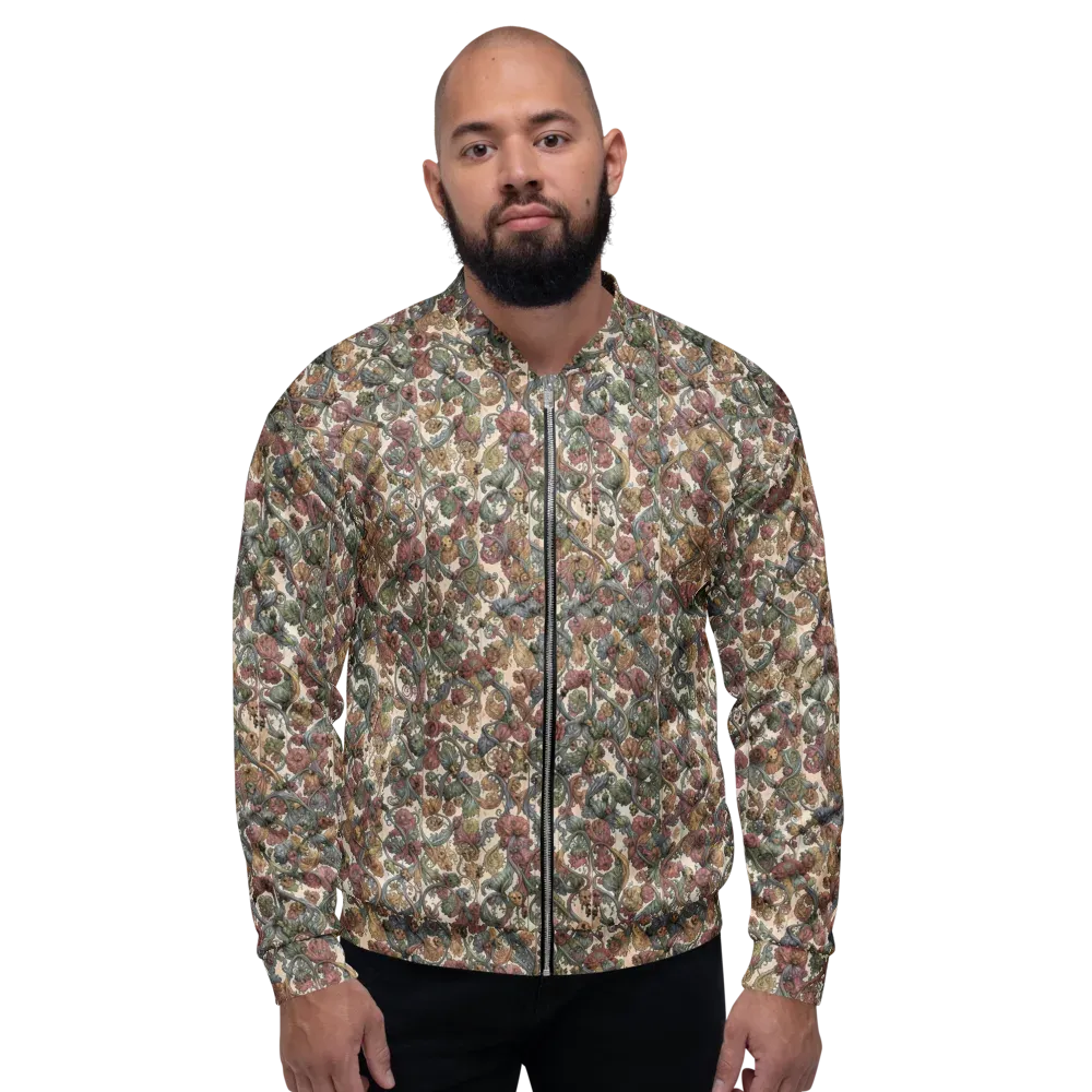 Velvet Herbarium on Bomber Jacket — Front