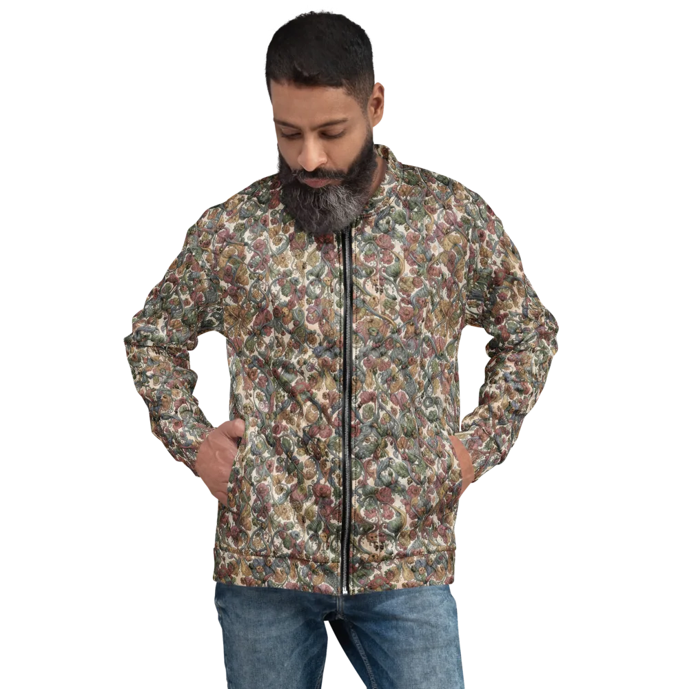 Velvet Herbarium on Bomber Jacket — Back print