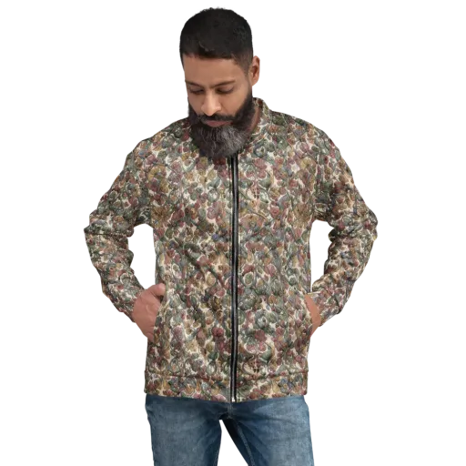 Velvet Herbarium on a Bomber Jacket