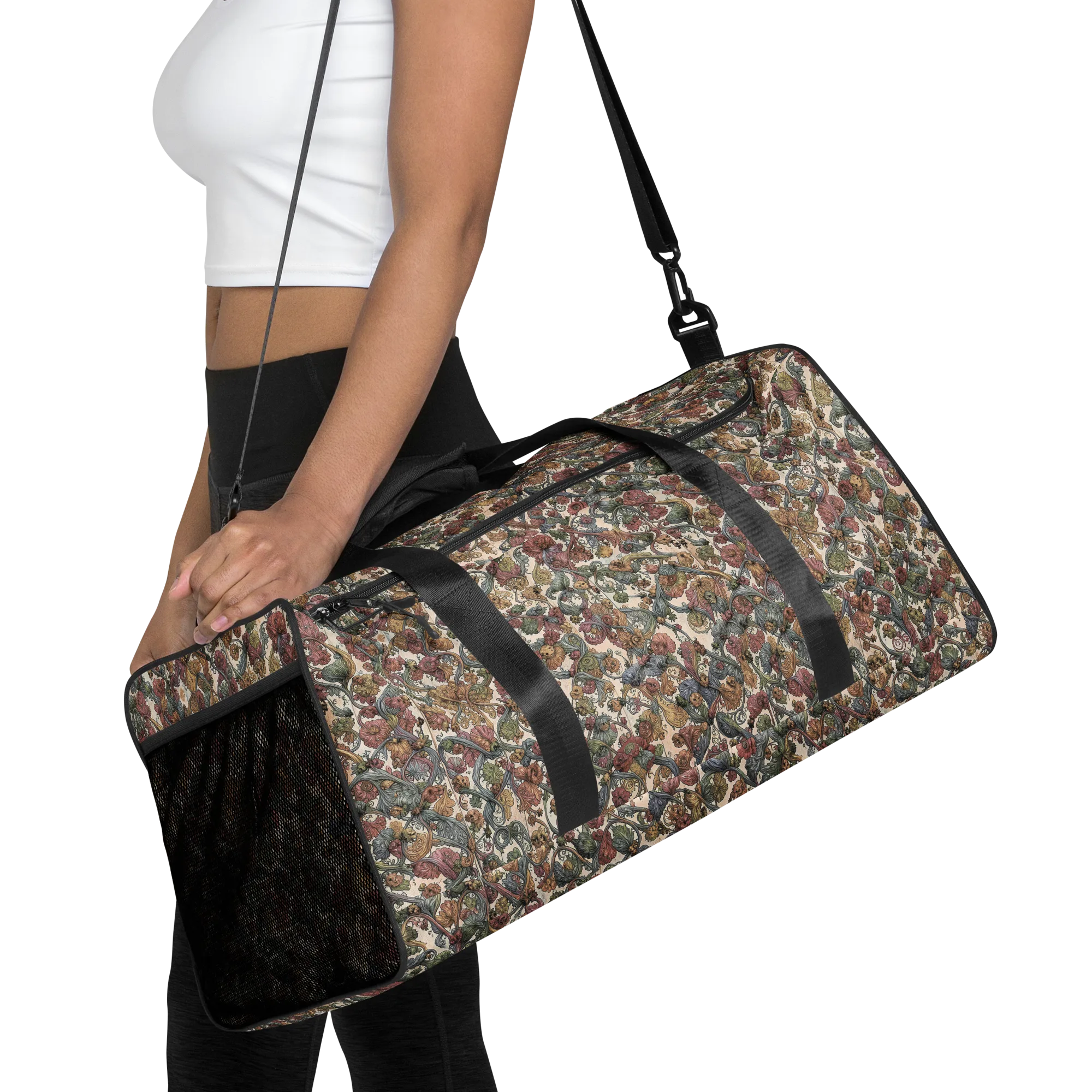 Velvet Herbarium on Duffle Bag — Front