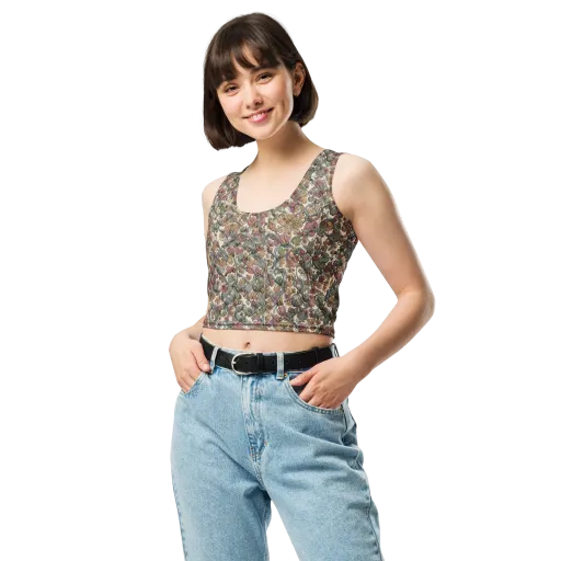 Velvet Herbarium on a Crop Top