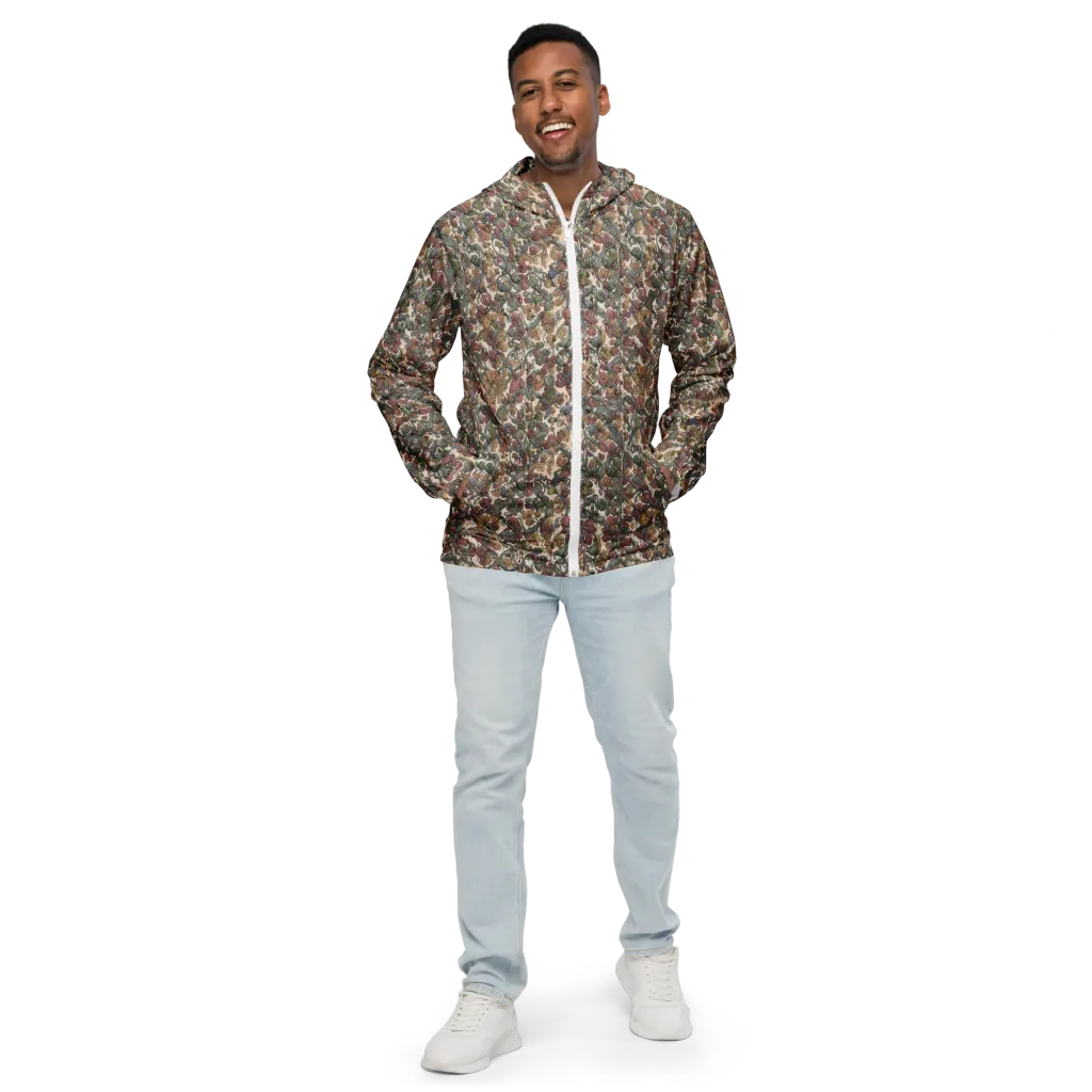 Velvet Herbarium on Men's Windbreaker — Front