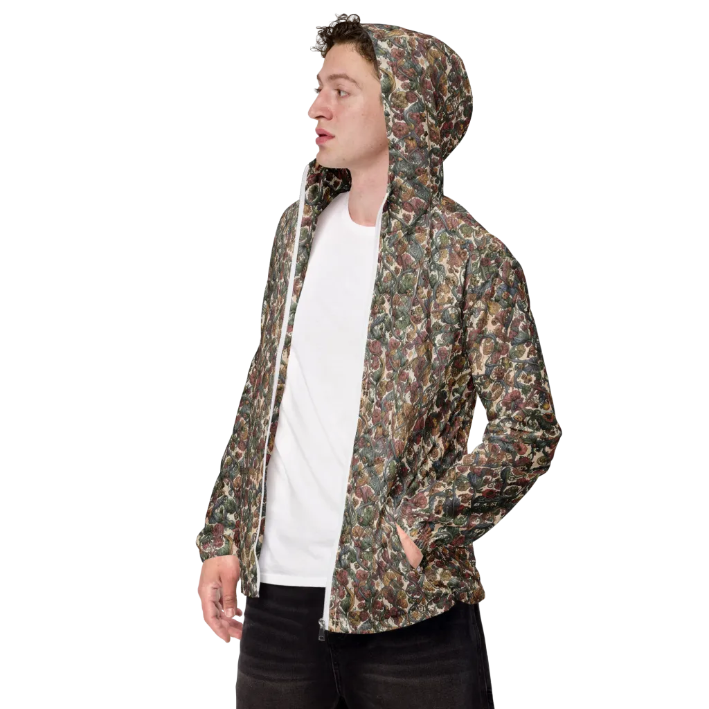 Velvet Herbarium on Men's Windbreaker — Left Front