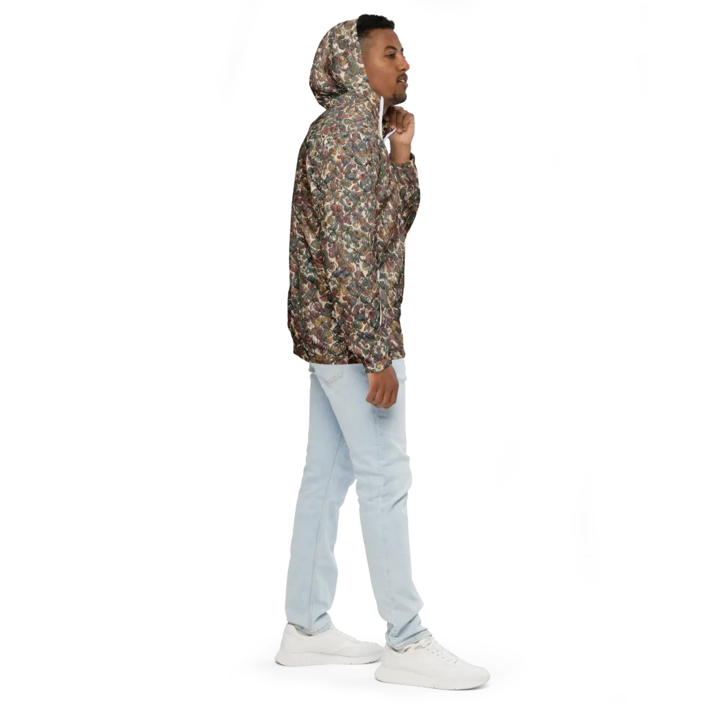 Velvet Herbarium on Men's Windbreaker — Right