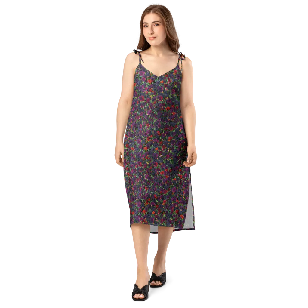 Velvet Nocturne on Slip Dress — Front