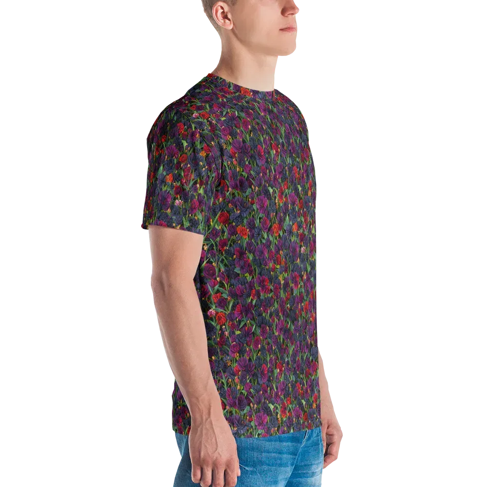 Velvet Nocturne on Men's Crew Neck T-Shirt — Right