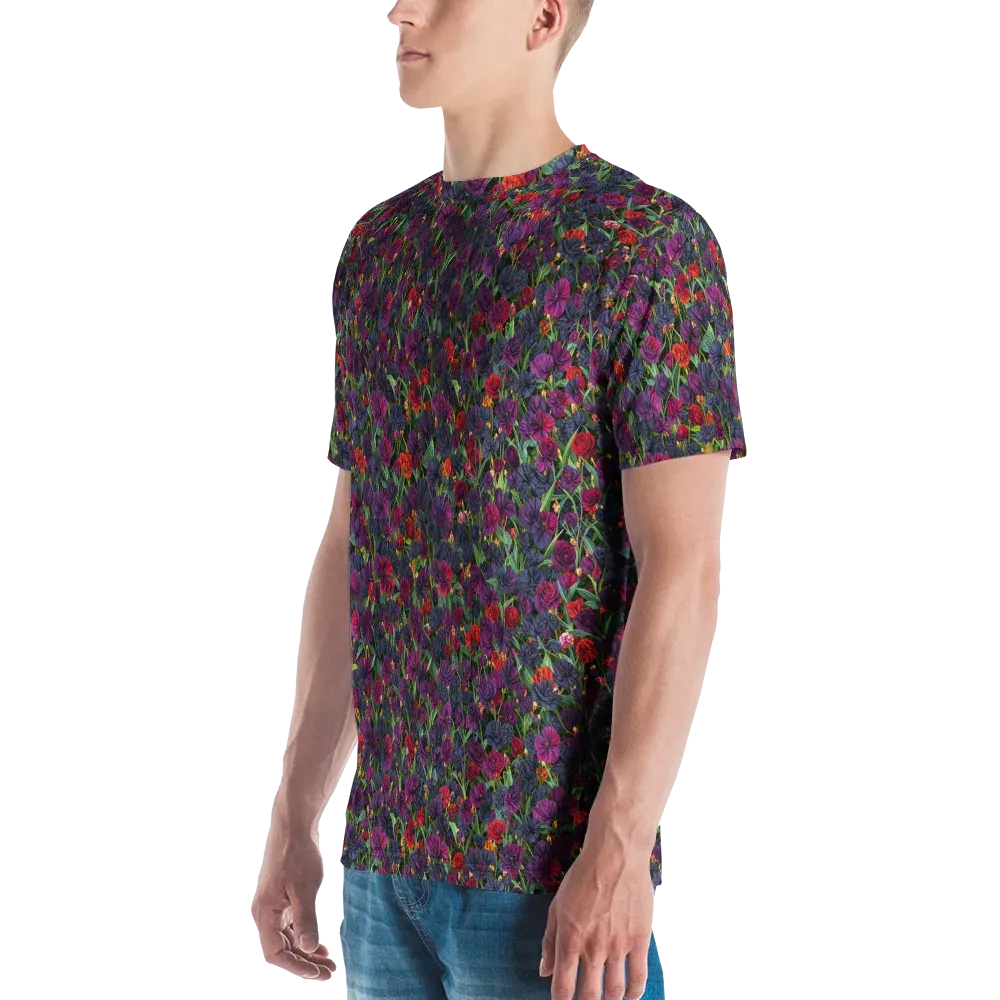 Velvet Nocturne on Men's Crew Neck T-Shirt — Left