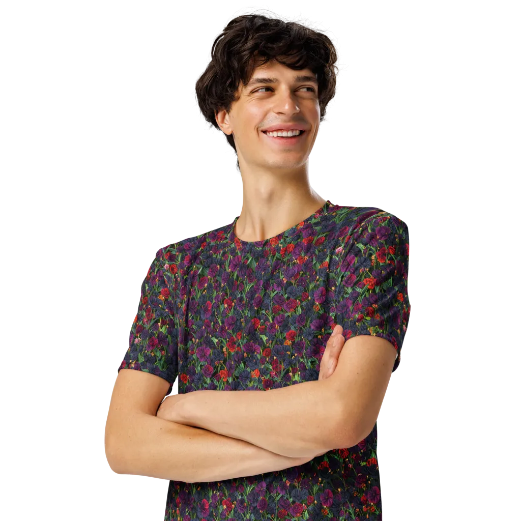 Velvet Nocturne on Men's Crew Neck T-Shirt — Front print