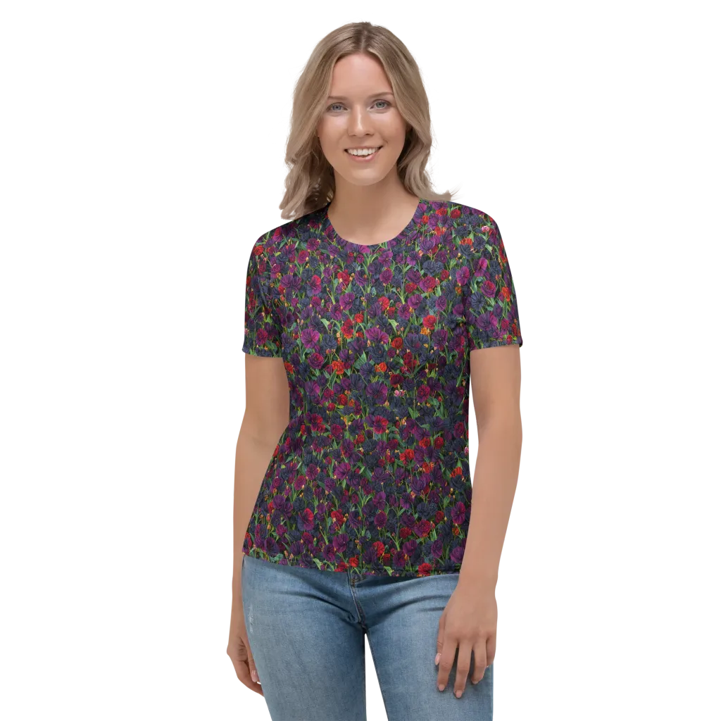 Velvet Nocturne on Women's Crew Neck T-Shirt — Front
