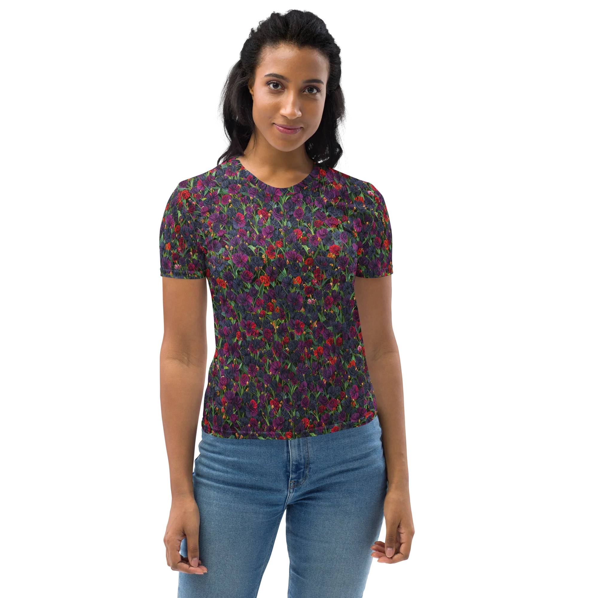 Velvet Nocturne on Women's Crew Neck T-Shirt — Print file