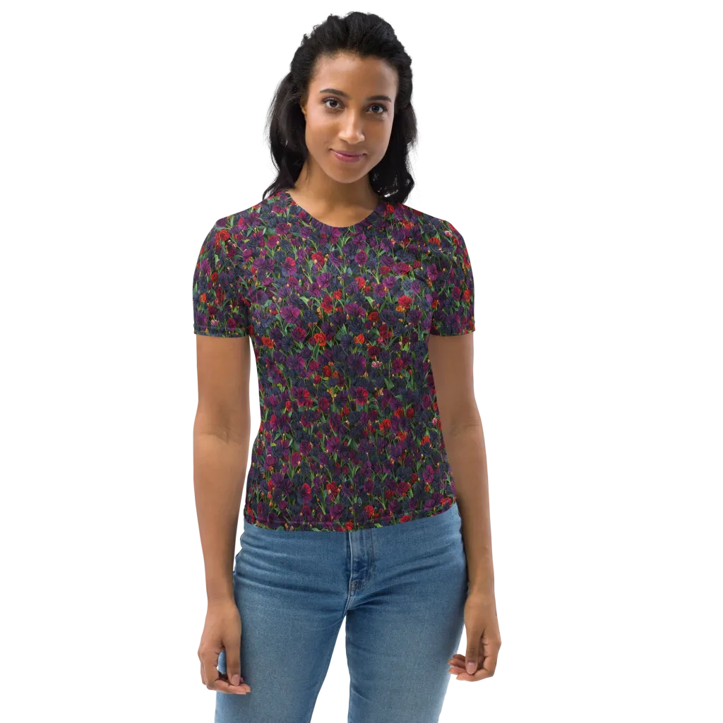 Velvet Nocturne on Women's Crew Neck T-Shirt — Print file