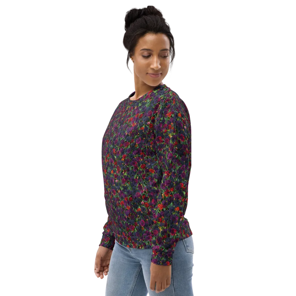 Velvet Nocturne on Sweatshirt — Left sleeve