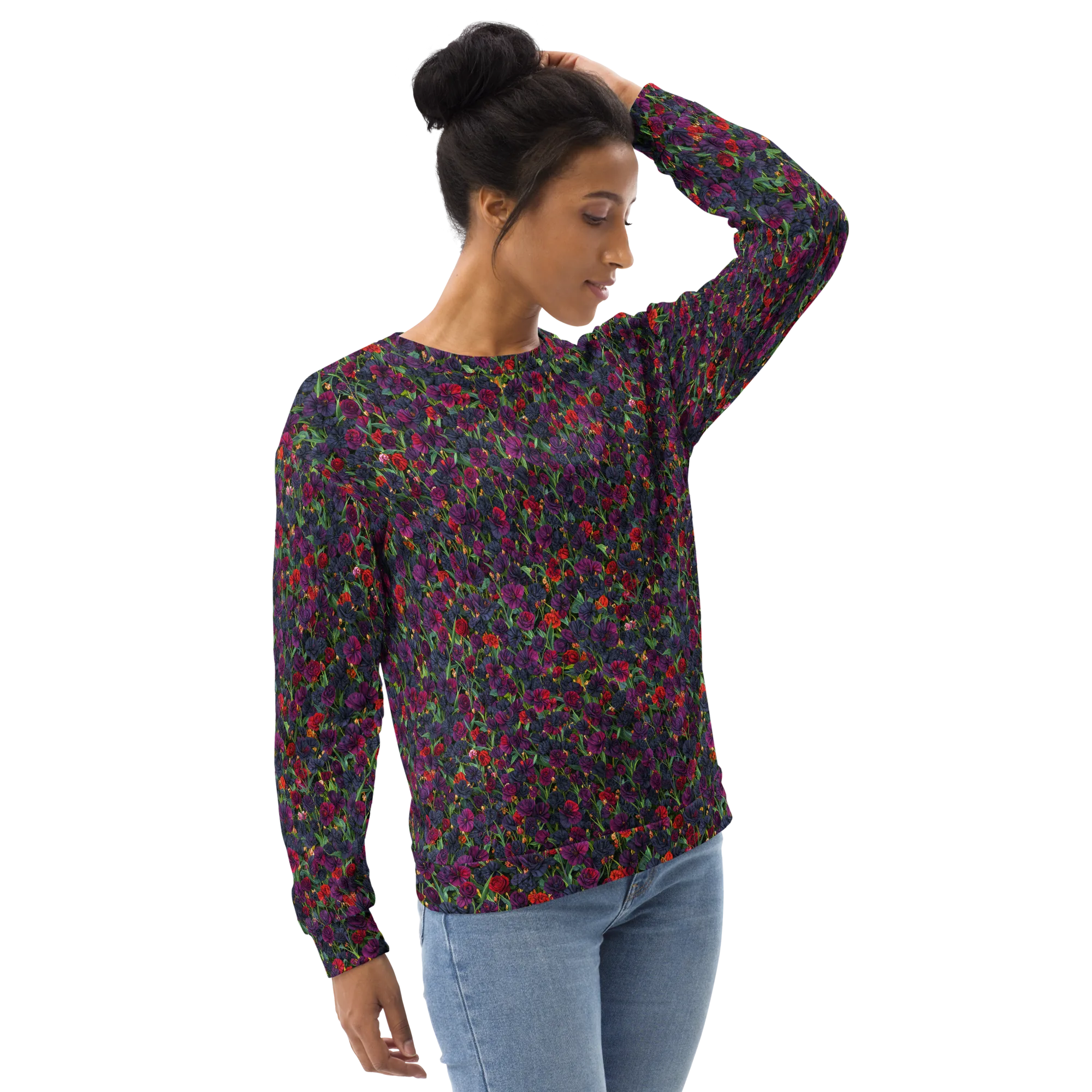 Velvet Nocturne on Sweatshirt — Right sleeve