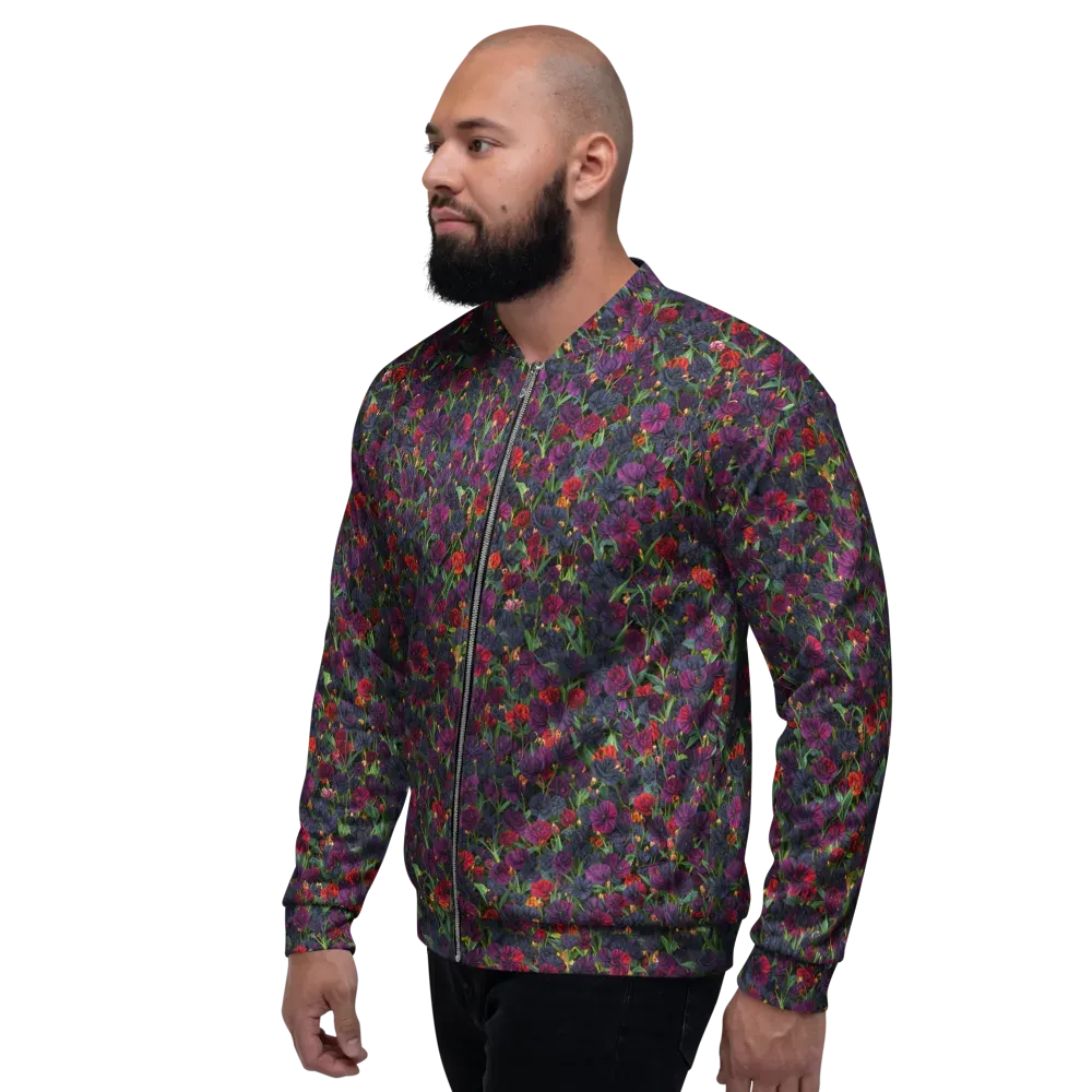 Velvet Nocturne on Bomber Jacket — Left