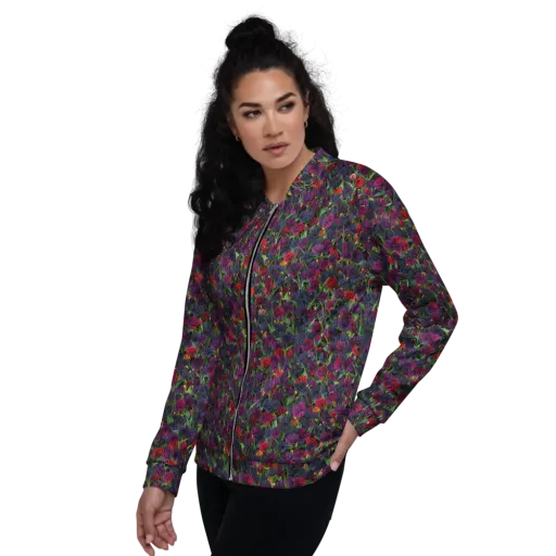 Velvet Nocturne on a Bomber Jacket