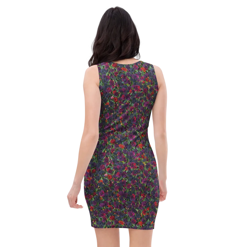 Velvet Nocturne on Bodycon Dress — Back