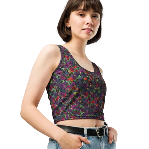 Velvet Nocturne on a Crop Top