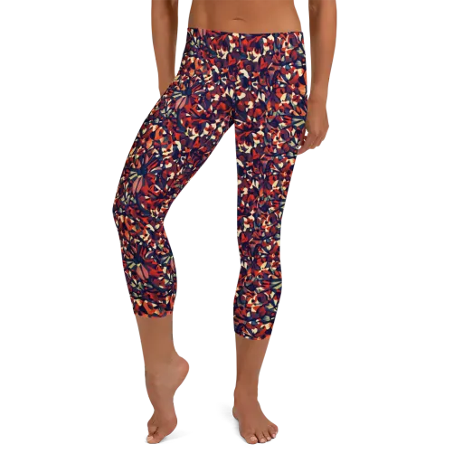 Ember Garden on a Capri Leggings