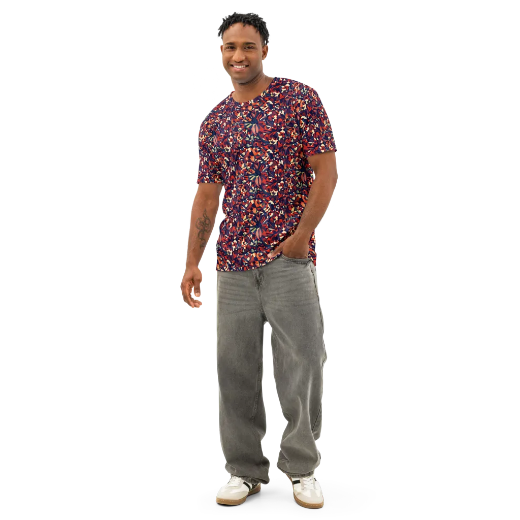 Ember Garden on Men's Cotton Crew Neck T-Shirt — Front