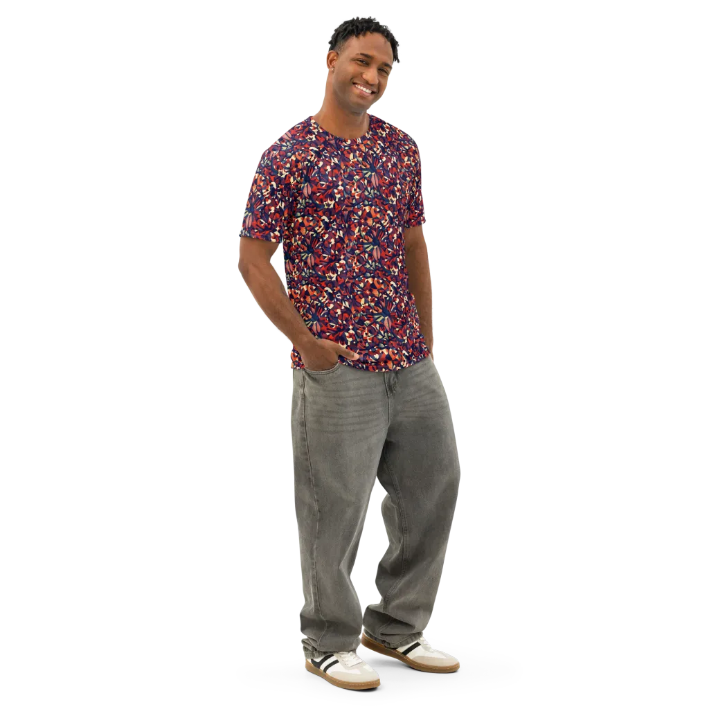 Ember Garden on Men's Cotton Crew Neck T-Shirt — Right Front