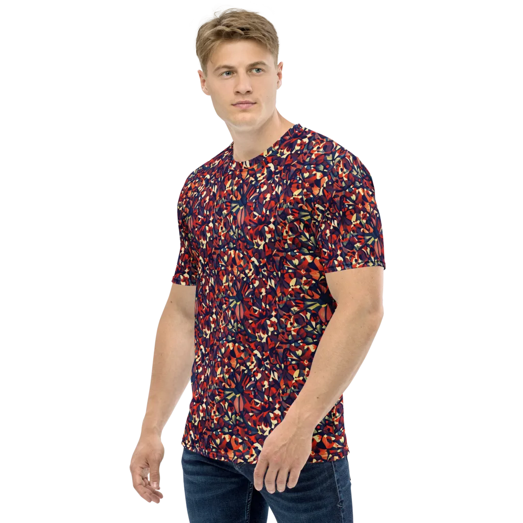 Ember Garden on Men's Crew Neck T-Shirt — Left sleeve