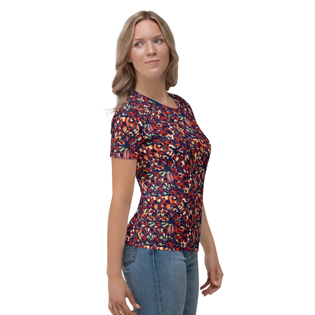 Ember Garden on Women's Crew Neck T-Shirt — Right sleeve