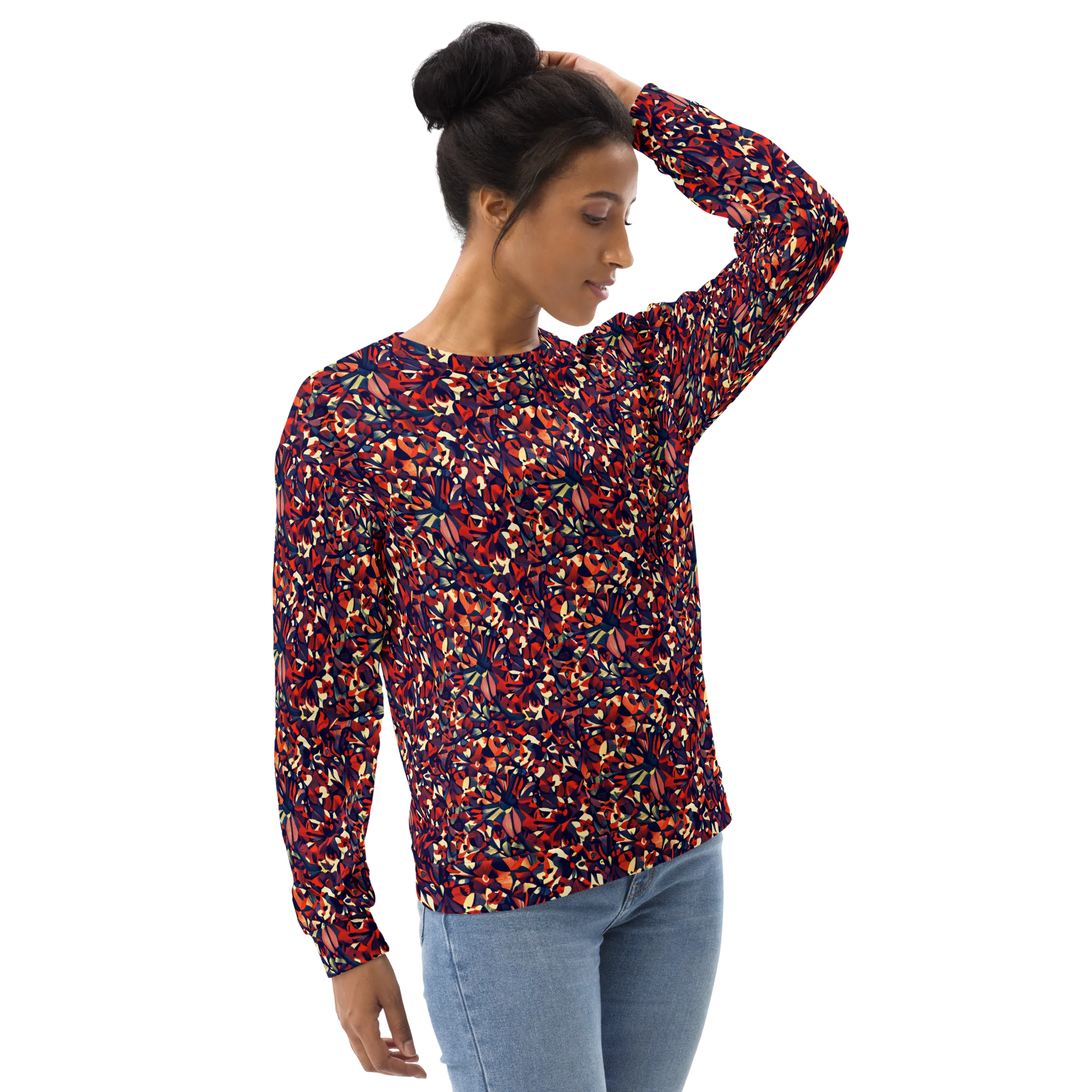 Ember Garden on Sweatshirt — Right sleeve