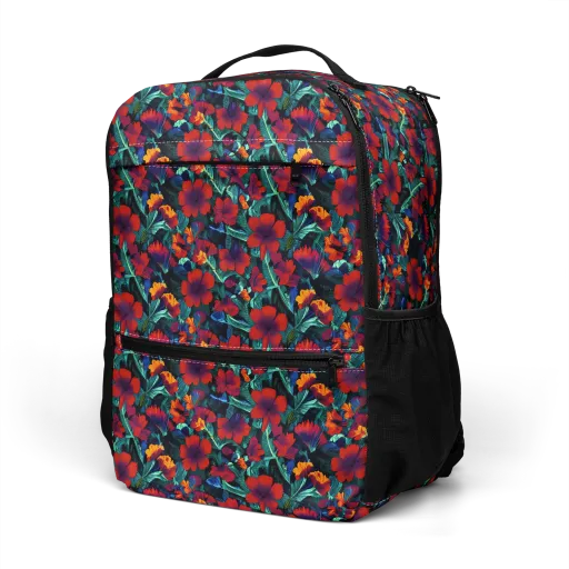 Crimson Jungle on a Utility Backpack
