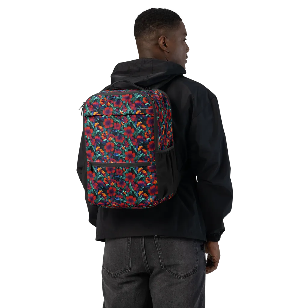 Crimson Jungle on Utility Backpack — Back