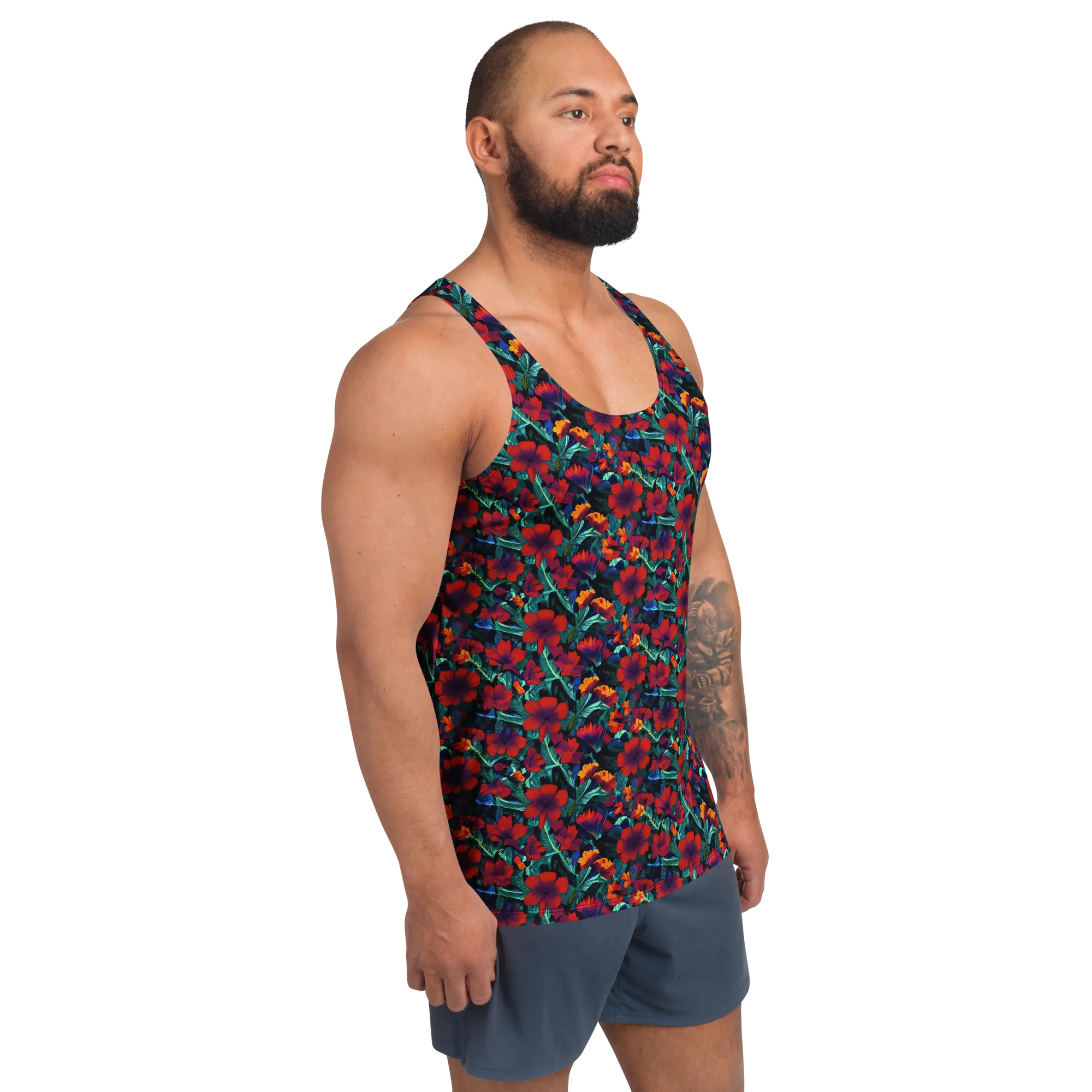 Crimson Jungle on Men's Tank Top — Front print