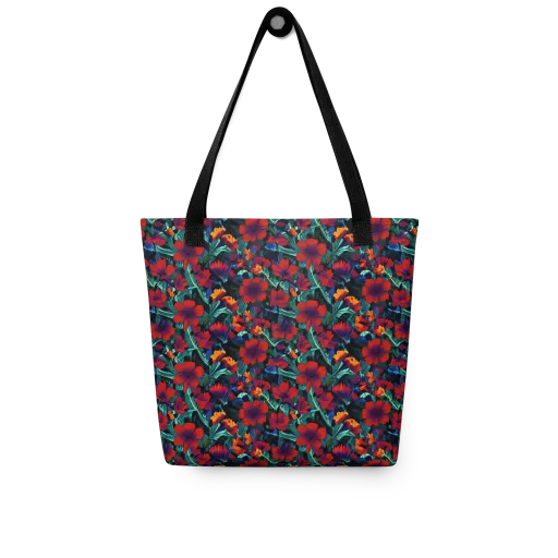 Crimson Jungle on a Tote Bag