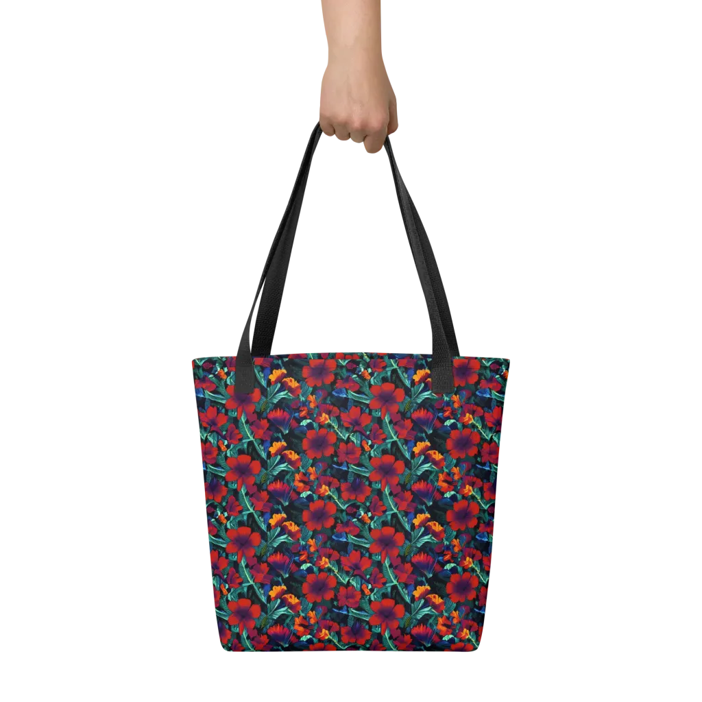Crimson Jungle on Tote Bag — Print file
