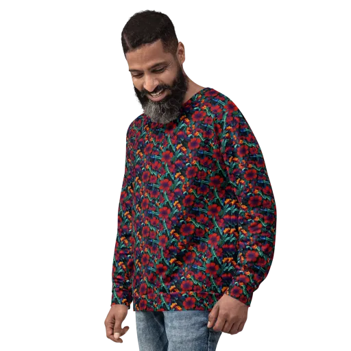 Crimson Jungle on a Sweatshirt