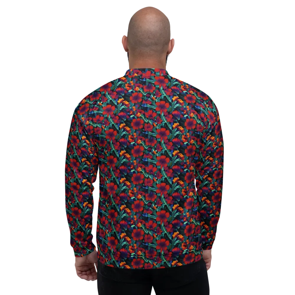 Crimson Jungle on Bomber Jacket — Back