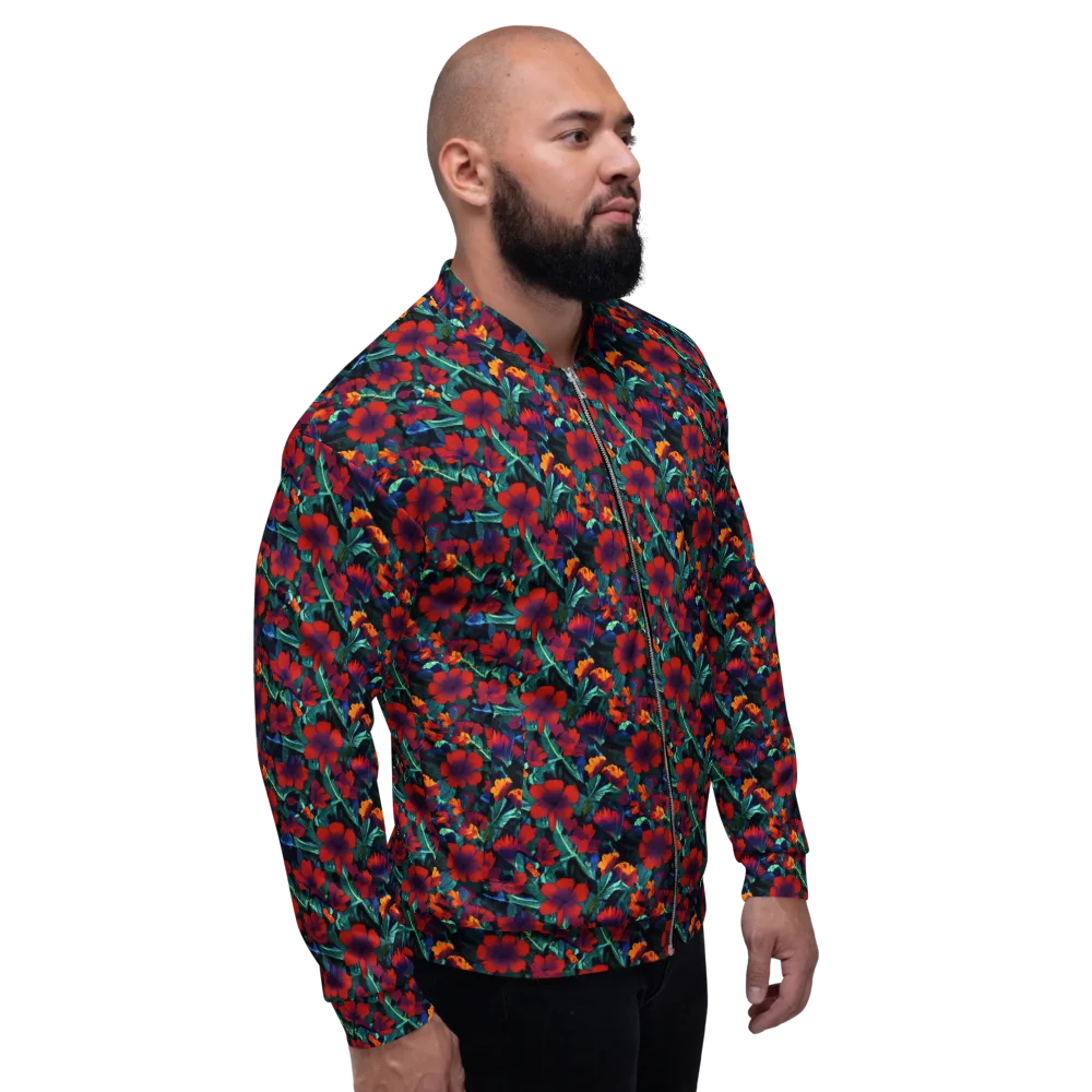 Crimson Jungle on Bomber Jacket — Back print
