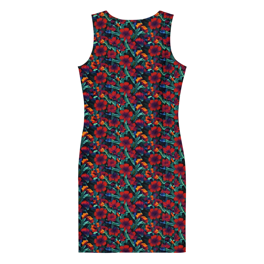 Crimson Jungle on Bodycon Dress — Print file