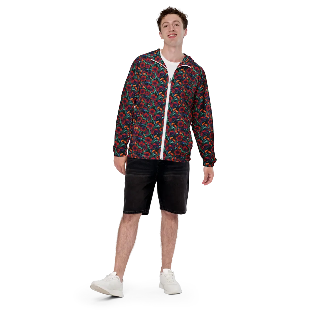 Crimson Jungle on Men's Windbreaker — Front print