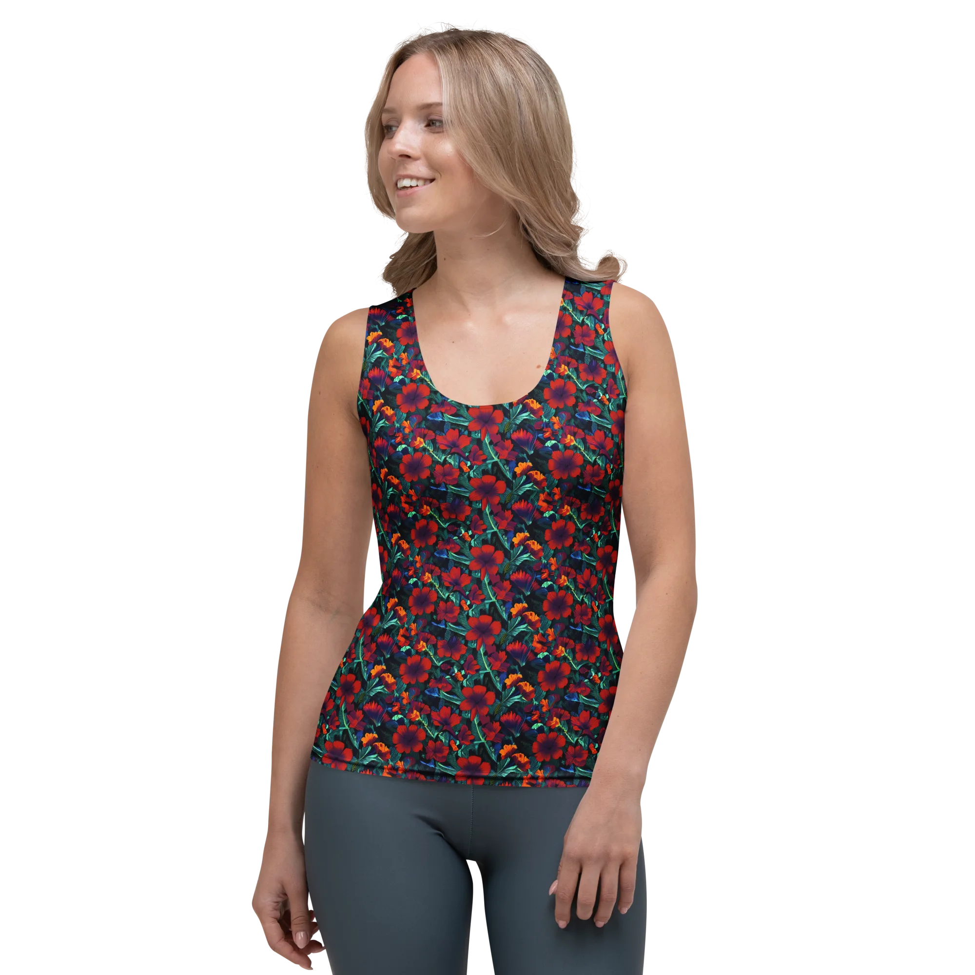 Crimson Jungle on Women's Tank Top — Front