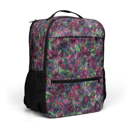 Velvet Night Garden on a Utility Backpack