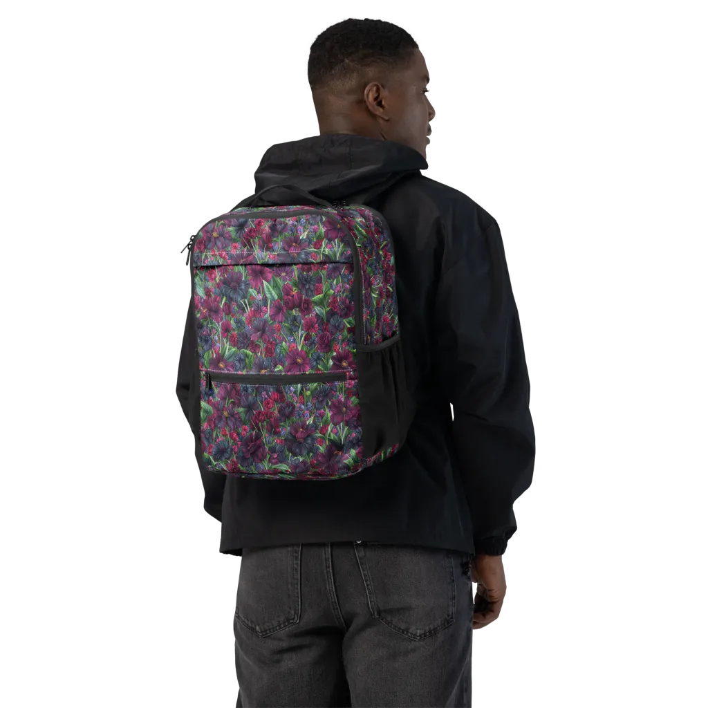 Velvet Night Garden on Utility Backpack — Back