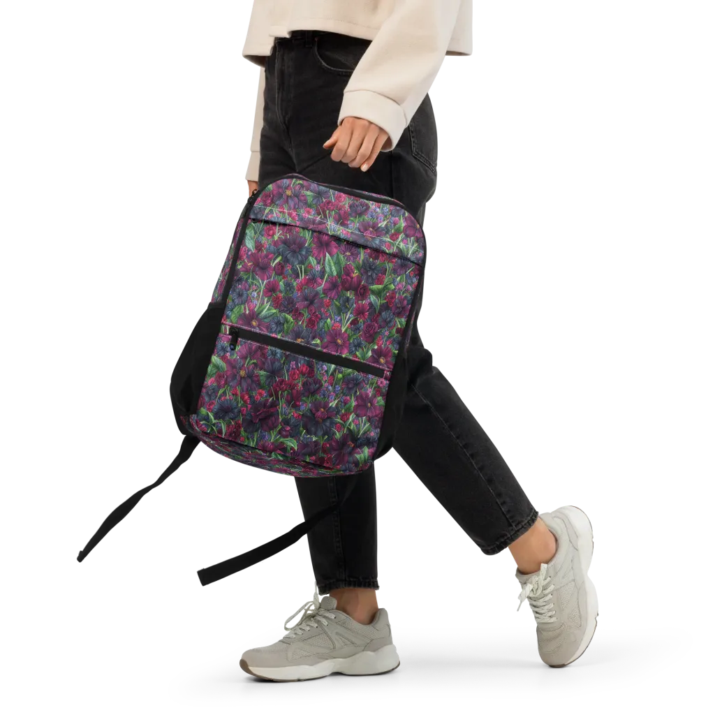 Velvet Night Garden on Utility Backpack — Front 2