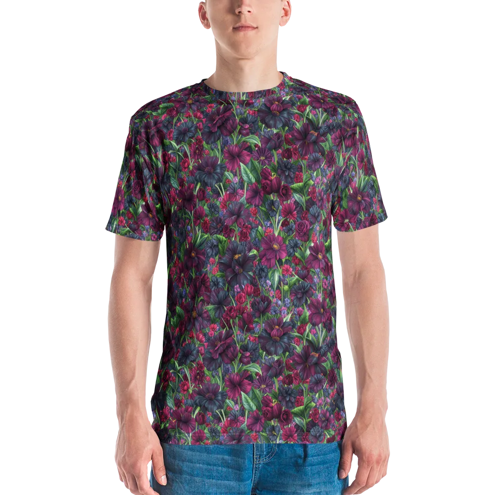 Velvet Night Garden on Men's Crew Neck T-Shirt — Front