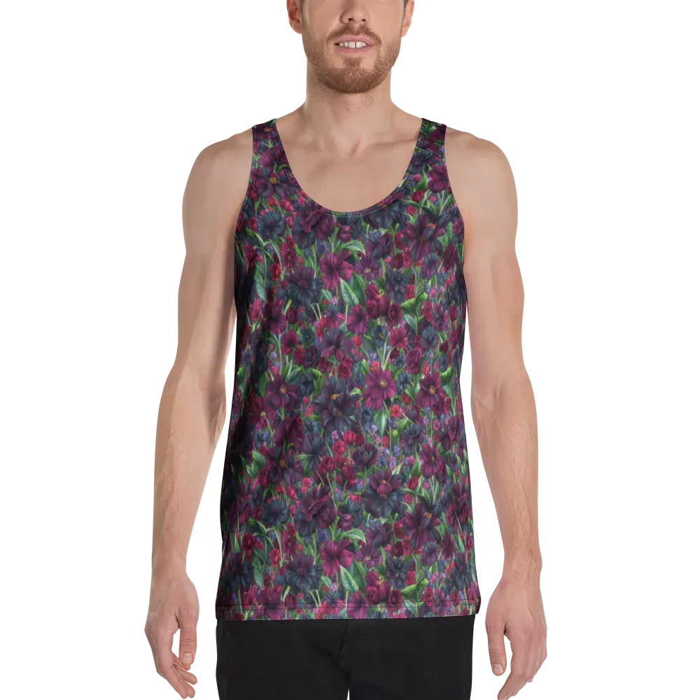 Velvet Night Garden on Men's Tank Top — Front