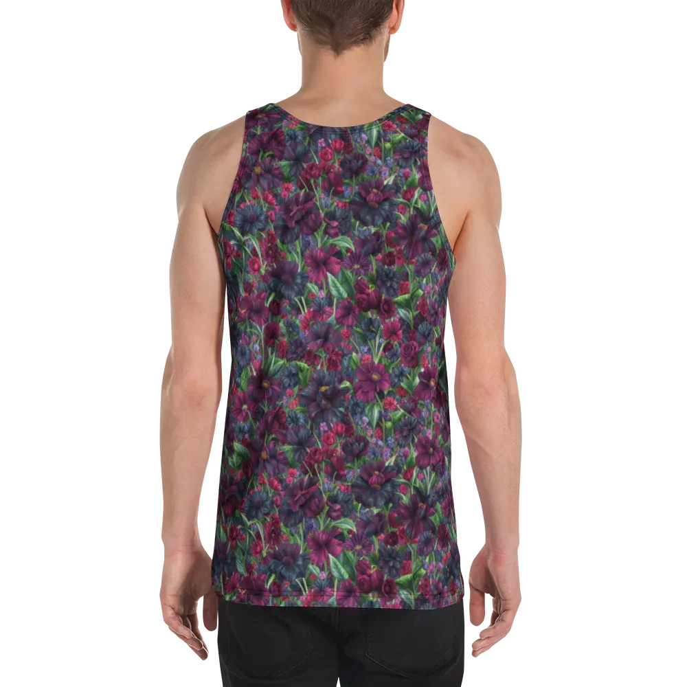 Velvet Night Garden on Men's Tank Top — Back