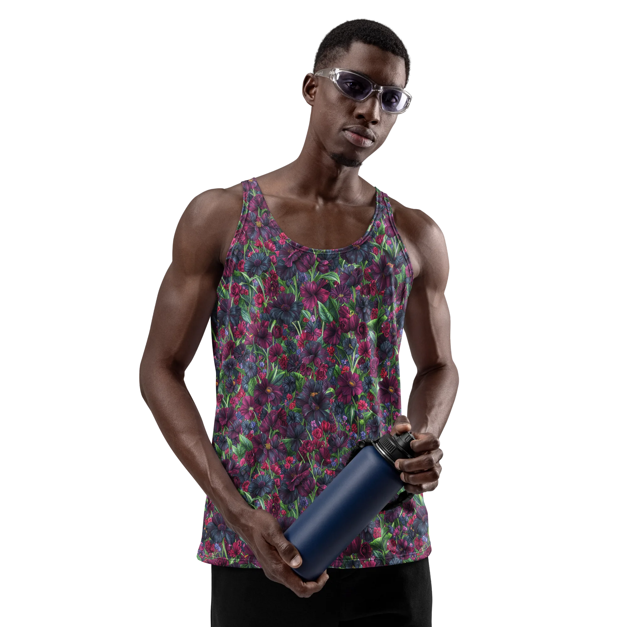 Velvet Night Garden on Men's Tank Top — Front print
