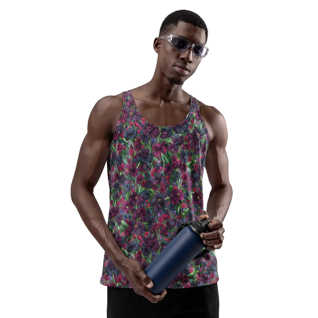 Velvet Night Garden on Men's Tank Top — Front print