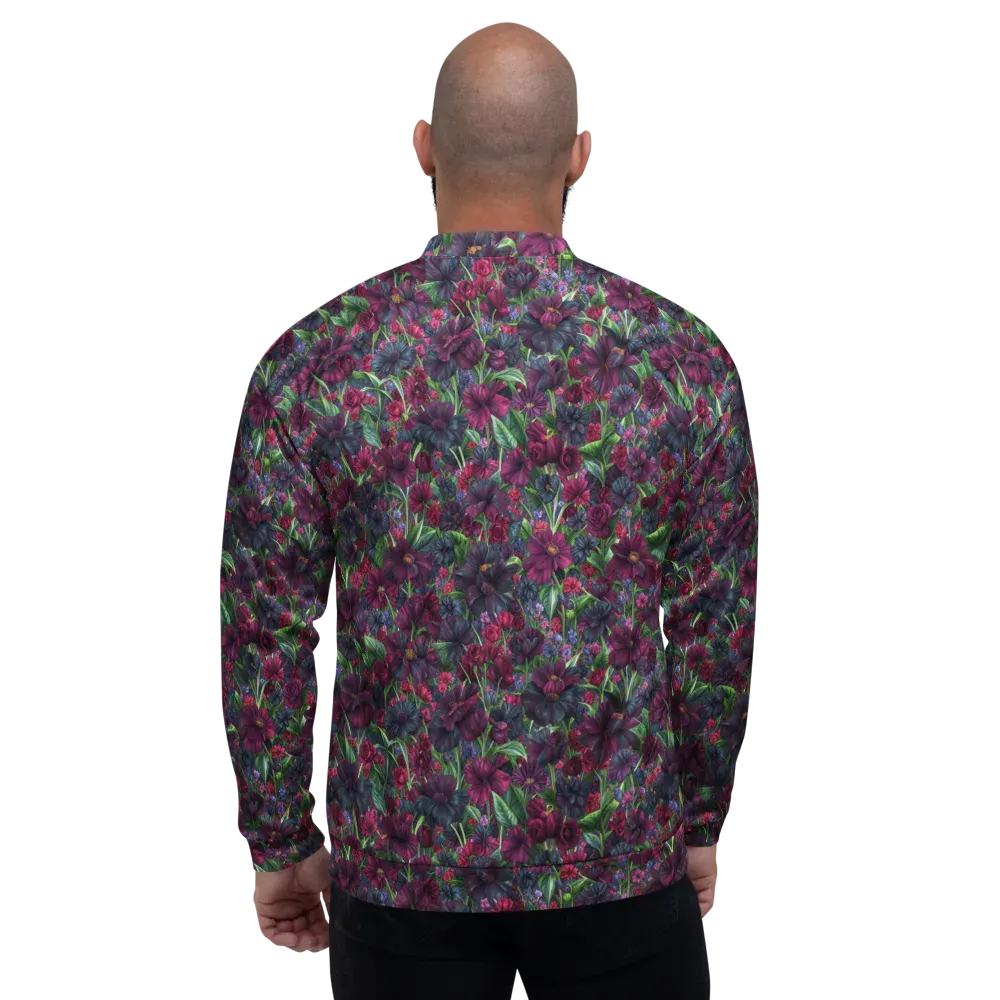 Velvet Night Garden on Bomber Jacket — Back