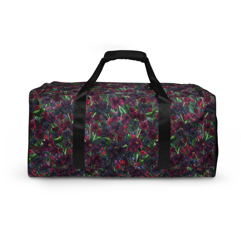 Velvet Night Garden on Duffle Bag — Back print
