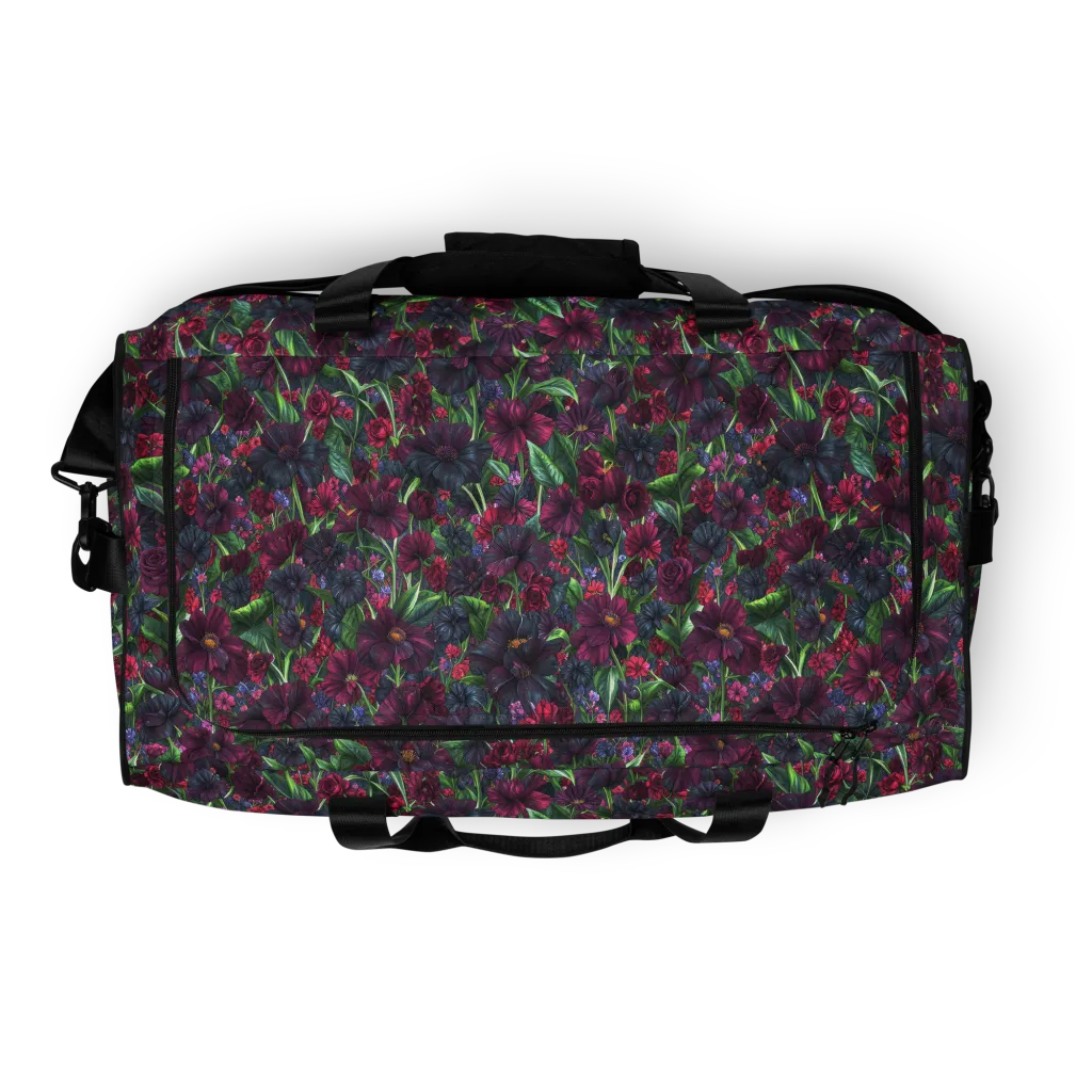 Velvet Night Garden on Duffle Bag — Top print